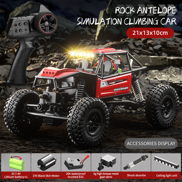 RC Model Vehicles Rock Antelope Rc Car 2.4Ghz Simulation Off Road Climbing Vehicle With Rechargeable Battery (Red)