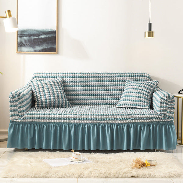 Slipcovers Elastic Sofa Cover Dual Colour Blue (305 X 360Cm)