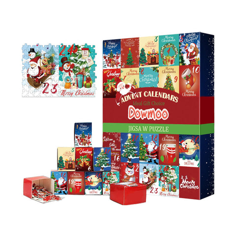 Seasonal Decorations Dowmoo Christmas Advent Calendar Puzzle 24 Piece Surprise Countdown For Kids