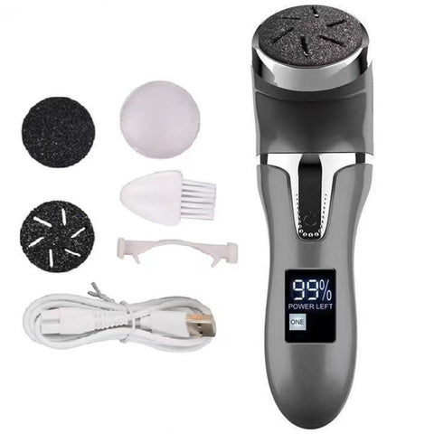 Electric Files & Tools Black Electric Foot Callus Remover Rechargeable Waterproof Pedicure Tool With Automatic Dead Skin Removal