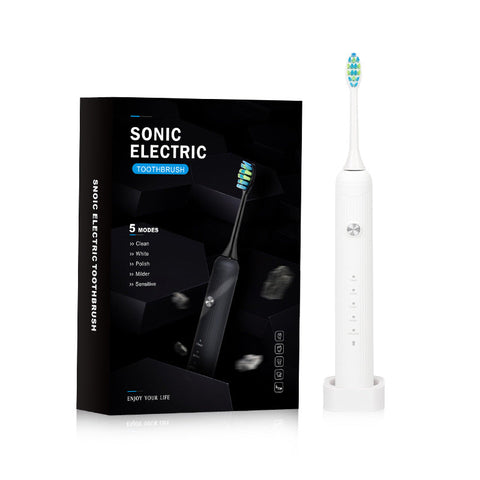 Electric Toothbrushes White Electric Sonic Toothbrush Rechargeable Adult Model With Vibration Technology For Deep Clean And Oral Care