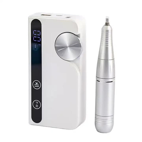 Electric Files & Tools White Portable Rechargeable Electric Nail Drill Professional Polishing Machine For Beauty Salons