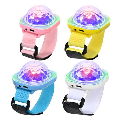 Interior Lights Blue Usb Wristband Car Suction Stage Light 5V Charging Mini 7 Color Laser Atmosphere For Party & Events