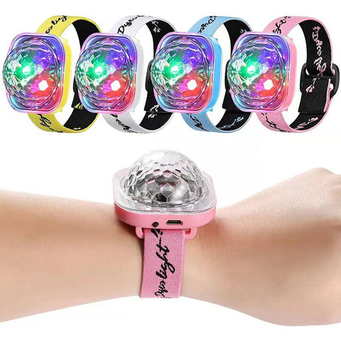 Interior Lights Pink Usb Wristband Car Suction Stage Light 5V Charging Mini 7 Color Laser Atmosphere For Party & Events