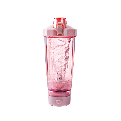 Shake Bottles & Mixers Pink Portable Electric Shaker Bottle Without Led Light 550Ml Sports Protein Mixer Cup For Gym And Travel