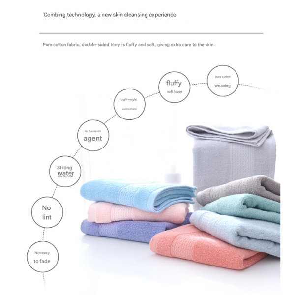 Elosung Pink Luxury 6 Piece Cotton Towel Set Bath Hand Face Towels Home Garden Towels & Washcloths