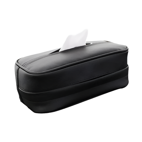 Dzs Au Black Pu Leather Car Tissue Box Holder Tissue Box Covers