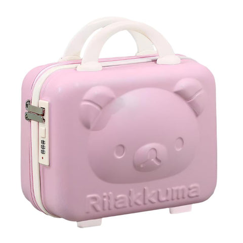 Makeup Bags & Cases Bear Makeup Box White Pink (With A Password Lock)