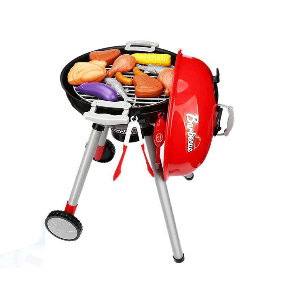 Pretend Food Kids Bbq Pretend Play Cooking Set Sausages Utensils Barbecue Grill Toy Cooker