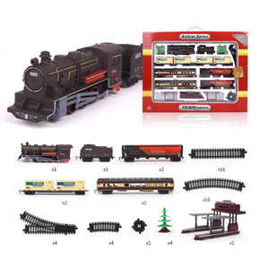 Toy Trains Electric Classic Toy Train Set Vehicle Rail Track Carriages Kids