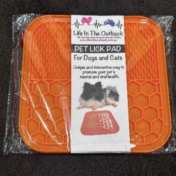 Dishes, Feeders & Fountains 1X Life In The Outback Pet Lick Pad Blue