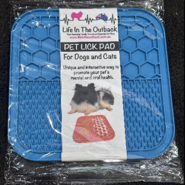 Dishes, Feeders & Fountains 1X Life In The Outback Pet Lick Pad Blue