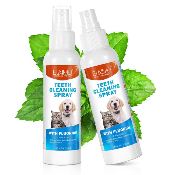 Dog Grooming 2 Pcs Pet Oral Breath Freshener Spray | Eliminates Bad Dental Care For Dogs & Cats