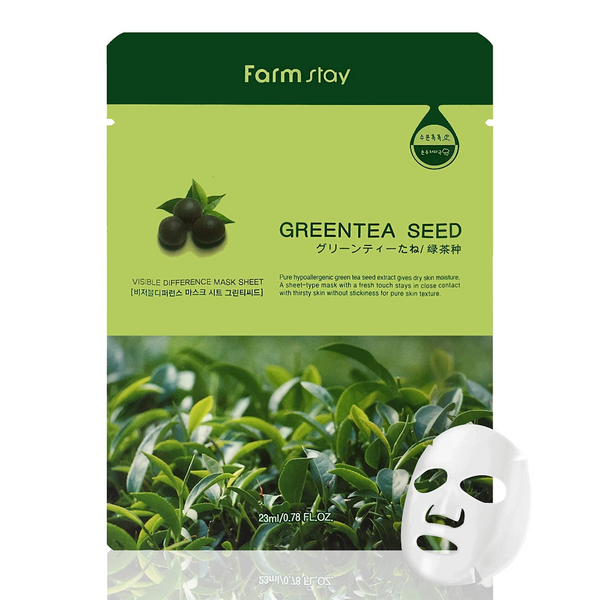 Face Masks Farmstay Korean Greentea Seed Hydration Facial Mask Sheet(Pack Of 10)