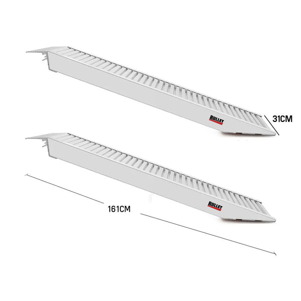 Driveway Ramps Bullet Pair Of 1.6M Aluminium Loading Ramps 4050Kg Capacity