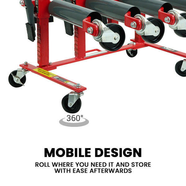 Workshop Dollies T Rex Vehicle Positioning Jack Storage Rack Stand Heavy Duty Design With Locking Castor Wheels