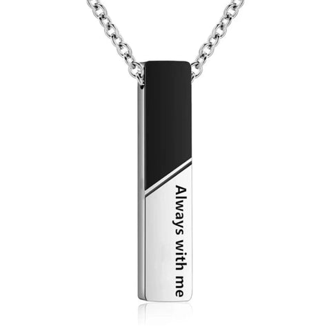 Necklaces & Pendants Vertical Bar Cremation Jewelry Urn Necklace For Ashes Stainless Steel Pendant