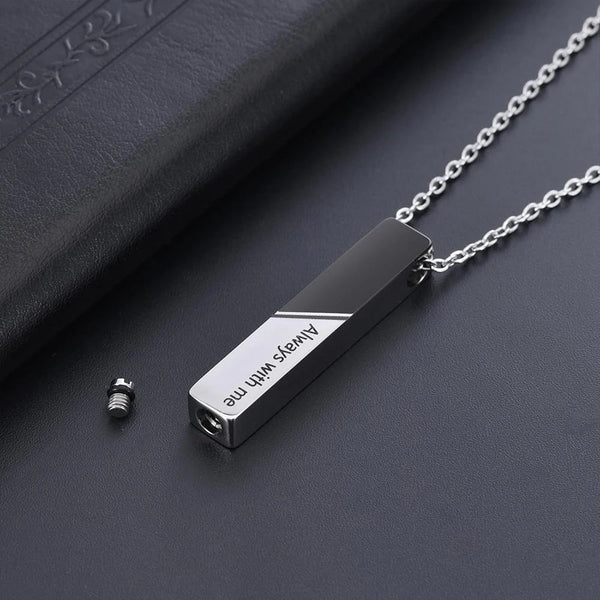 Necklaces & Pendants Vertical Bar Cremation Jewelry Urn Necklace For Ashes Stainless Steel Pendant