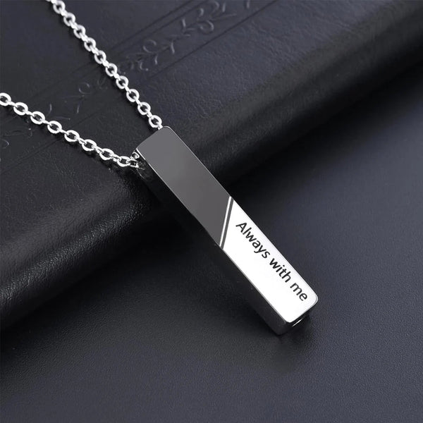 Necklaces & Pendants Vertical Bar Cremation Jewelry Urn Necklace For Ashes Stainless Steel Pendant