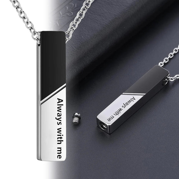 Necklaces & Pendants Vertical Bar Cremation Jewelry Urn Necklace For Ashes Stainless Steel Pendant