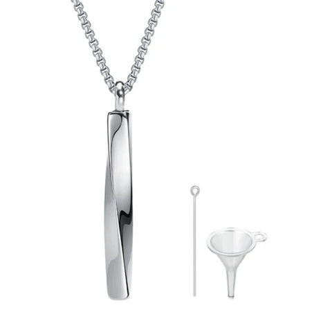 Necklaces & Pendants Vnox Stainless Steel Mobius Bar Pendant Necklace For Men Cremation Ashes Jewelry