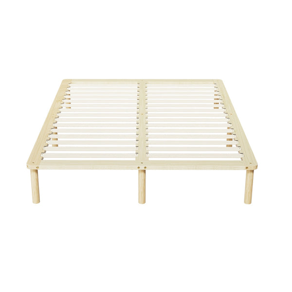 Double Bed Frames Artiss Bed Frame Double Size Wooden Base Mattress Platform Timber Pine Amba