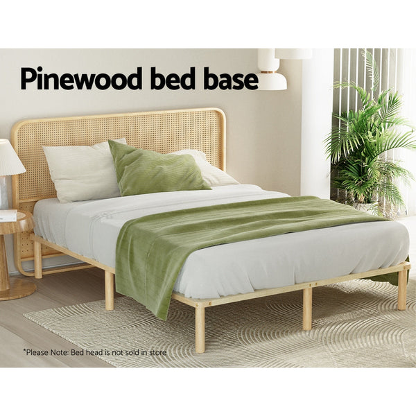 Double Bed Frames Artiss Bed Frame Double Size Wooden Base Mattress Platform Timber Pine Amba