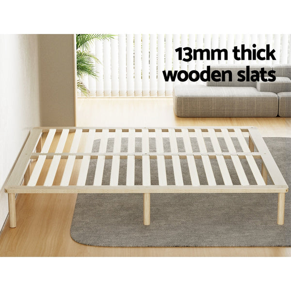 King Bed Frames Artiss Bed Frame King Size Wooden Base Mattress Platform Timber Pine Amba