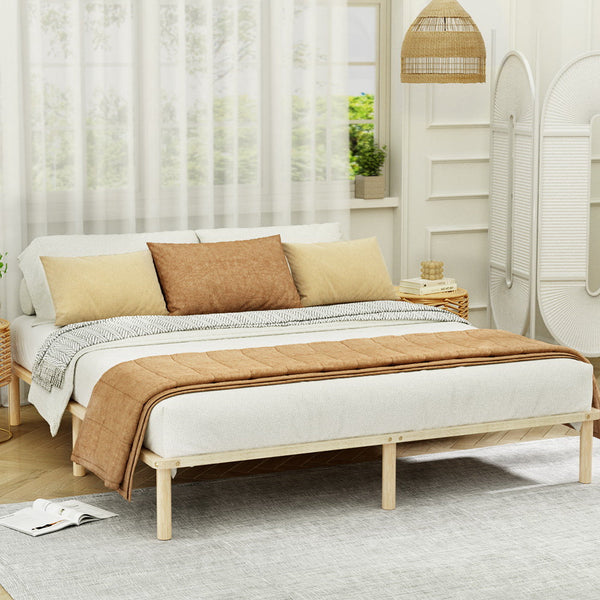 King Bed Frames Artiss Bed Frame King Size Wooden Base Mattress Platform Timber Pine Amba