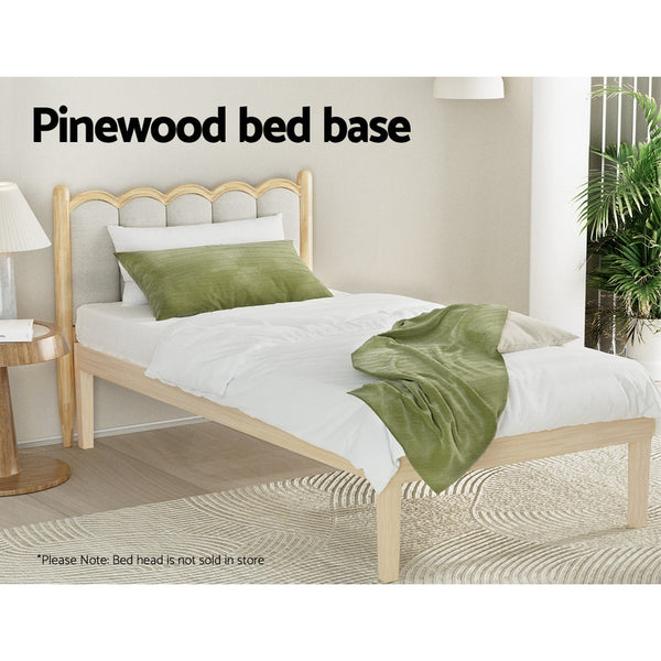 Single Bed Frames Artiss Bed Frame Single Size Wooden Base Mattress Platform Timber Pine Bruno