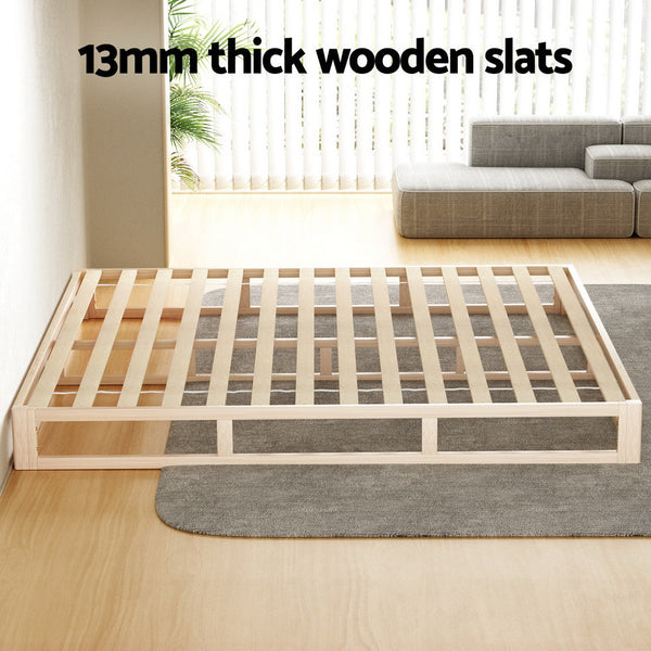 King Bed Frames Artiss Bed Frame King Size Wooden Base Mattress Platform Timber Pine Kalam