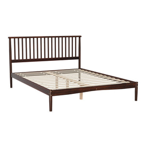 Queen Bed Frames Artiss Bed Frame Queen Size Wooden Base Mattress Platform Timber Walnut Vise