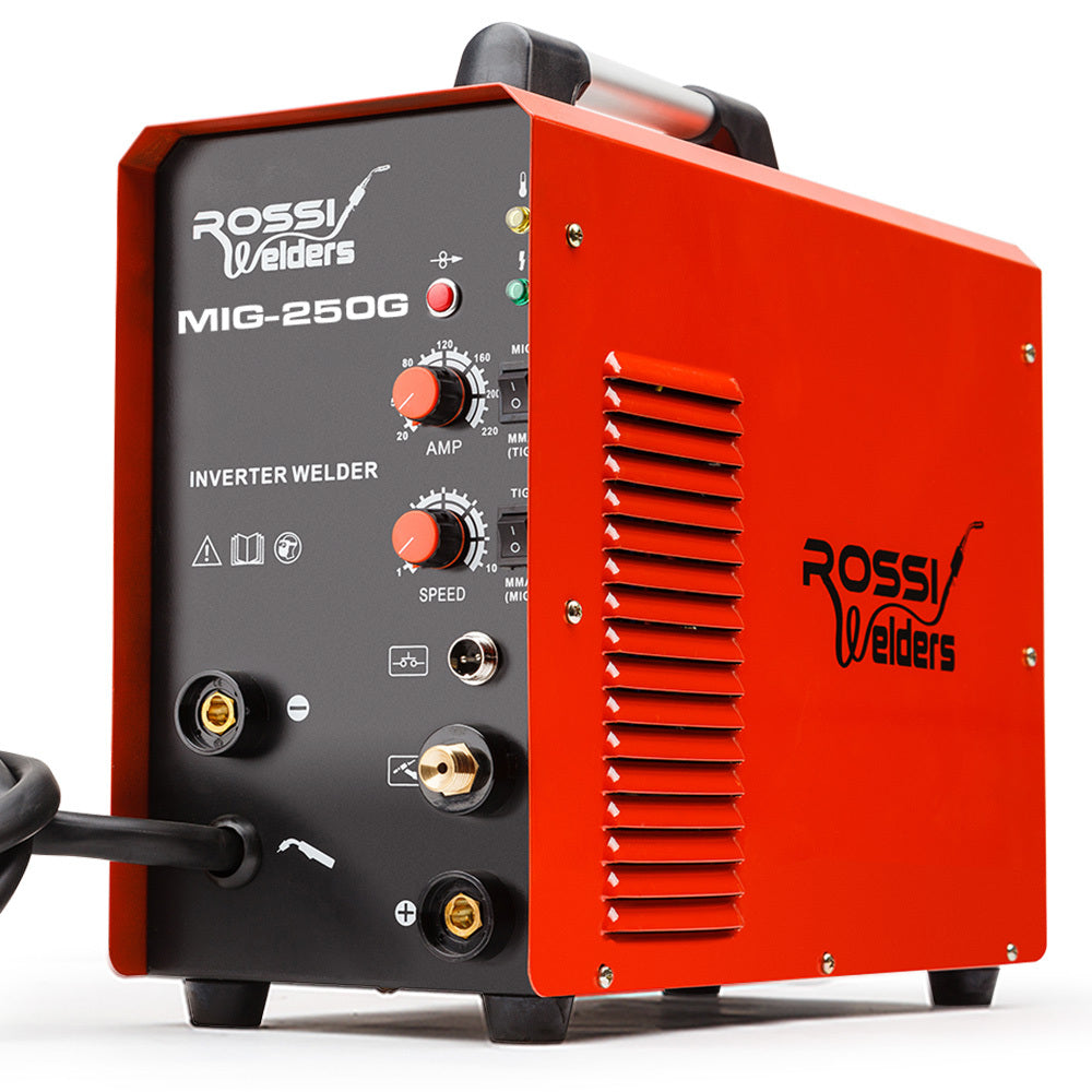 Inverter Welders Rossi 250Amp Mag Mig Tig Mma Welder 4In1 Stick Gmaw Arc Gas Gasless Inverter Welding Machine 15A Plug