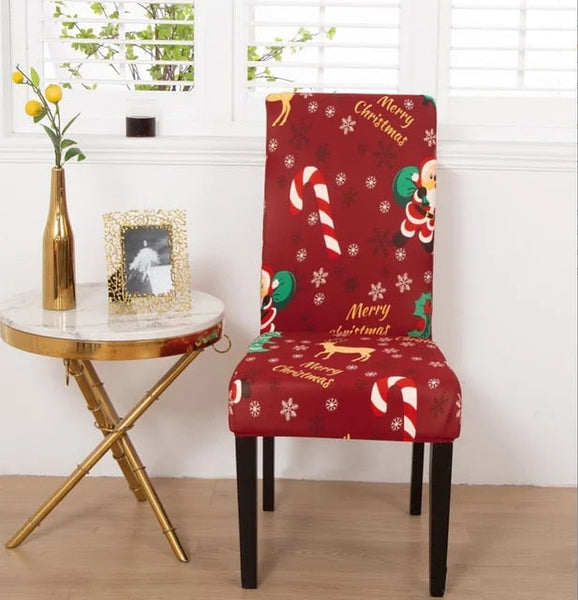 Slipcovers Chair Cover Santa Big Candy Design Anti Dirt Elastic Material For Dining Room