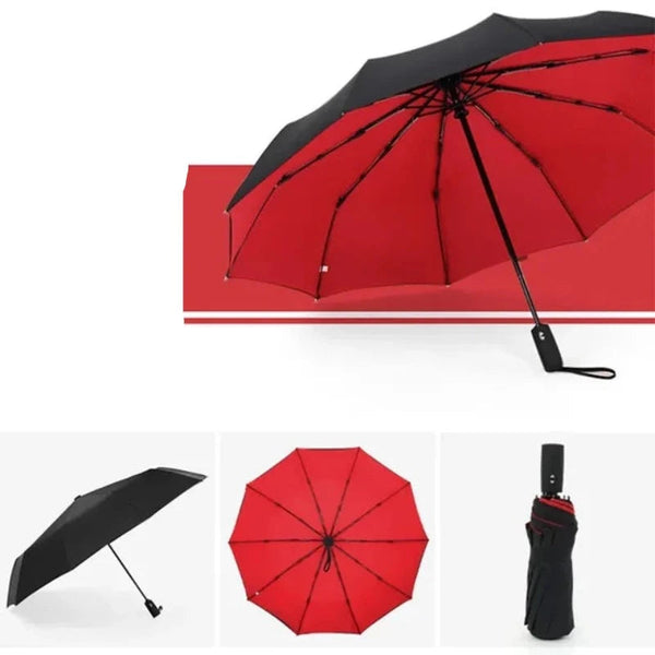 Umbrellas Windproof Double Layer Resistant Umbrella Fully Automatic For Men And Women