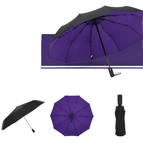 Umbrellas Windproof Double Layer Resistant Umbrella Fully Automatic For Men And Women