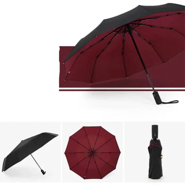 Umbrellas Windproof Double Layer Resistant Umbrella Fully Automatic For Men And Women