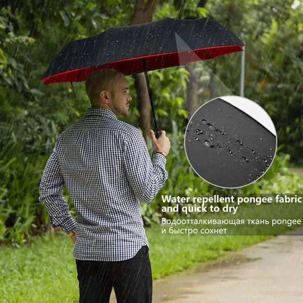 Umbrellas Windproof Double Layer Resistant Umbrella Fully Automatic For Men And Women