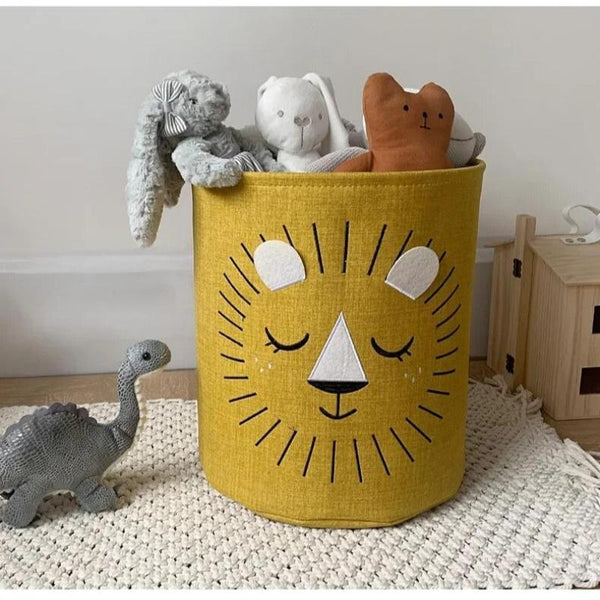 Hanging Closet Storage Storage Bucket Little Lion Large Capacity Cloth Organizer Basket For Home Organisation