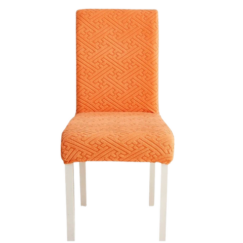 Slipcovers Chair Cover Orange Puzzle Design Anti Dirt Elastic Material For Dining Room Kitchen