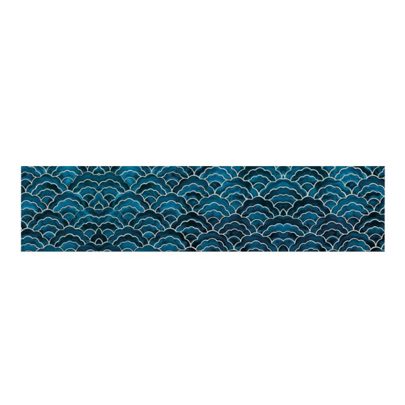 Table Runners Modern Coastal Blue Wave Dining Table Runner Home Decor