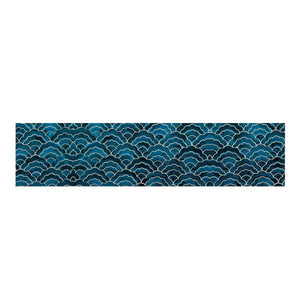 Table Runners Modern Coastal Blue Wave Dining Table Runner Home Decor