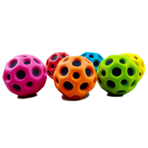 Hole Ball Soft Bouncy Anti-Fall Moon Shape Porous Kids Indoor Outdoor Toy Ergonomic Design