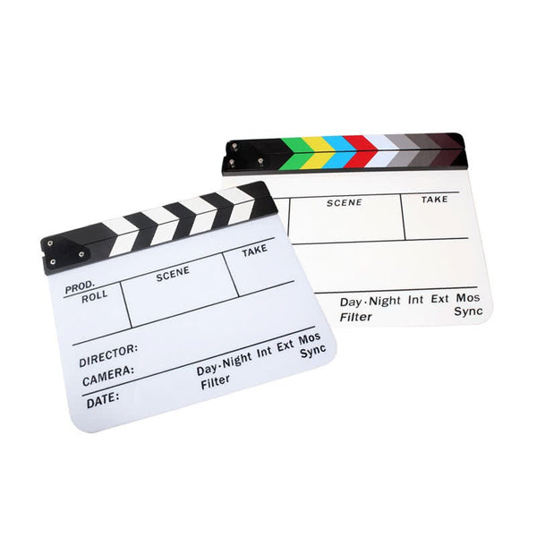 Movie Camera Accessories Acrylic Clapboard Dry Erase Director Film Movie Clapper Board Slate 9.6 11.7