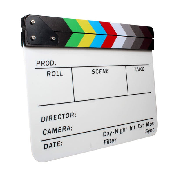 Movie Camera Accessories Acrylic Clapboard Dry Erase Director Film Movie Clapper Board Slate 9.6 11.7