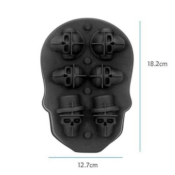 Ice Cubes, Trays & Moulds Skulls Or Spheres Large Black Ice Cube Tray Silicone Mold