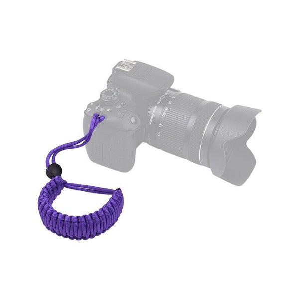 Adjustable Braided Paracord Camera Wrist Strap Lanyard Purple