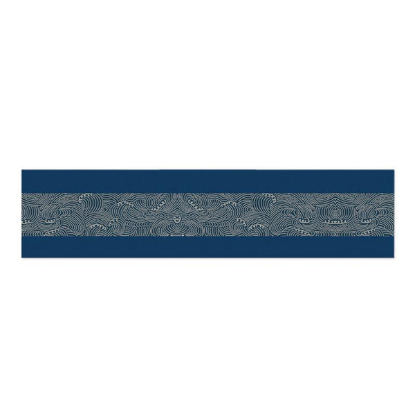 Table Runners Modern Coastal Blue Wave Dining Table Runner Home Decor