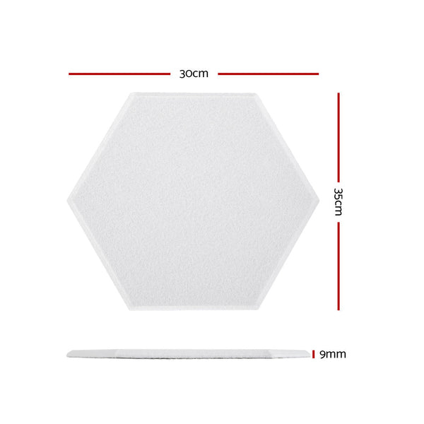 Acoustic Treatments Alpha Acoustic Foam 12Pcs 35X30x0.9Cm Soundproof Absorption Panel Adhesive White