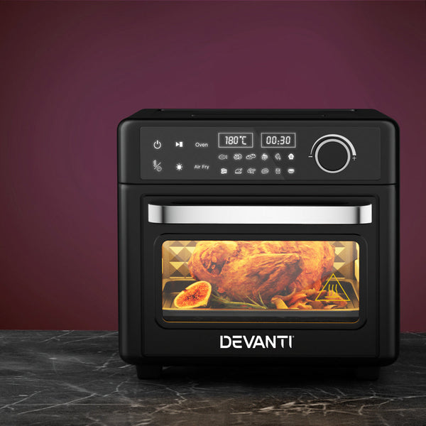 Air Fryers Devanti Air Fryer 15L Lcd Fryers Oven